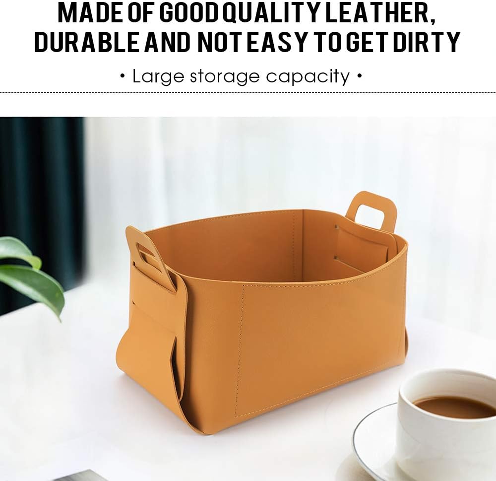 Leather Valet Tray, Jewelry Tray, Catchall Tray, Desktop Storage Organizer，Bedside Caddy for Men Key Wallet Watch Coin Phone Change,Candy Holder Sundries Tray,Convenient for Travel (06 Red 1)