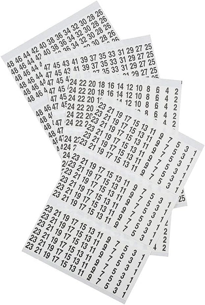 Klein Tools 56250 Wire Marker Book for Cable Management, Electric Panel Organization Wire Label Stickers, Numbered 1-48
