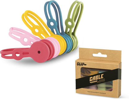 Magnetic Cable Ties 10 Pack, Silicone Cable Ties Charging Cord Organizer Travel Cable Management Straps Headphone Cord Wrap Reusable & Sturdy Cable Winder