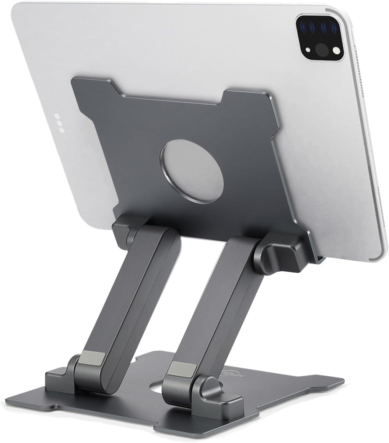KABCON Quality Tablet Stand,Adjustable Foldable Eye-Level Aluminum Solid Up to 15-in Tablets Holder for Microsoft Surface Series Tablets,iPad Series,Samsung Galaxy Tabs,Amazon Kindle Fire,Etc.Silver