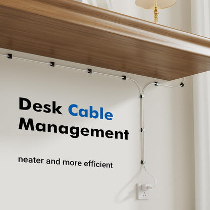60Pcs Cable Clips, Small, Clear, Adhesive Wire Clips, Cable Management Wire Organizer Cord Holder for Under Desk, Car, Wall, TV PC Ethernet Cable