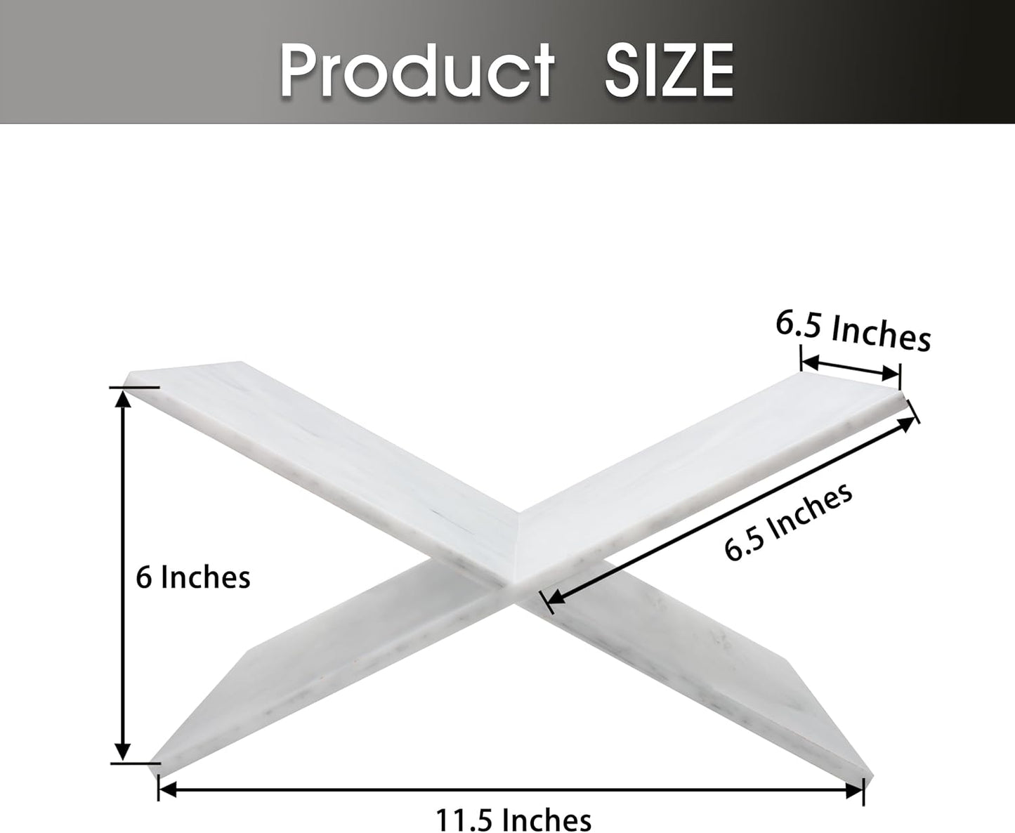 Large Clear Acrylic Book Stand - Perfect for Displaying Open Books on Your Coffee Table - Ideal for Bibles, Cook Book, Guest Books, Magazines, with a Lucite Paperweight(Marble Pattern)
