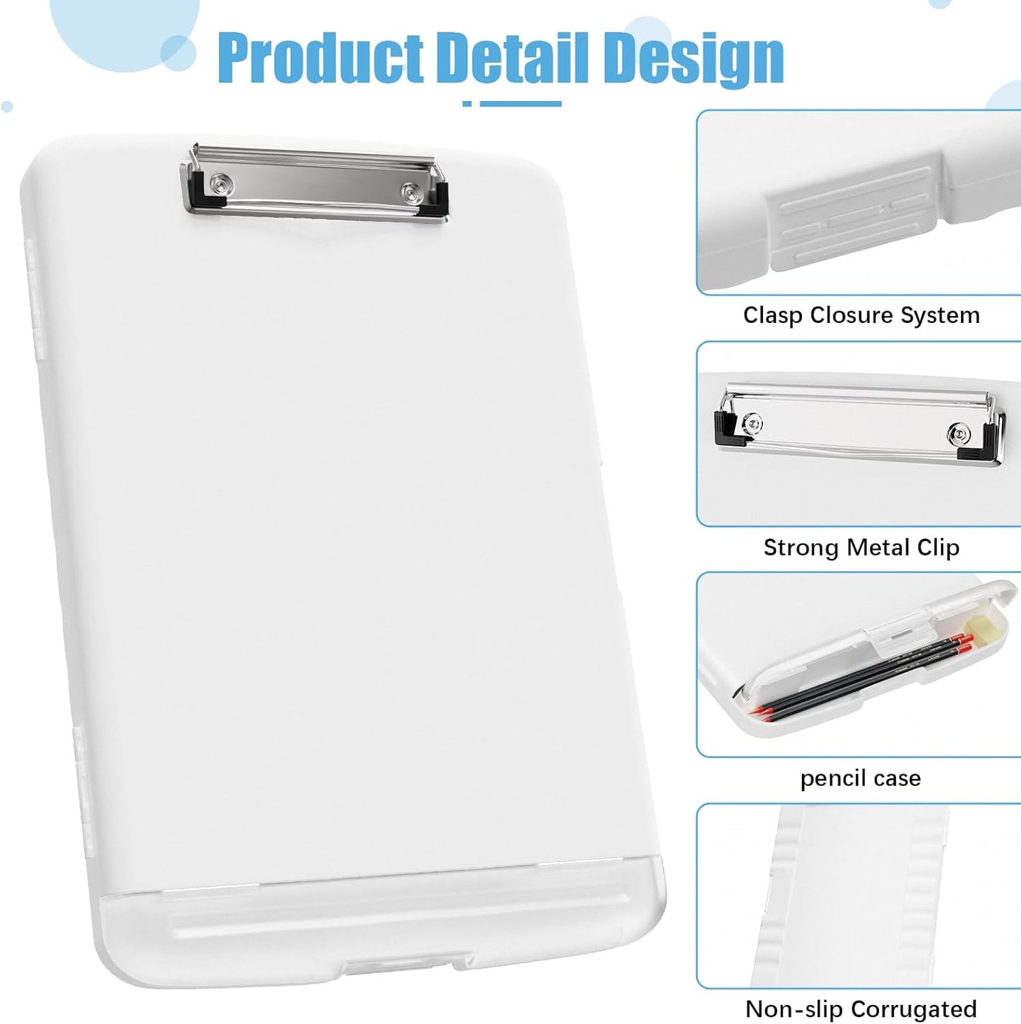 Hongri Clipboard with Storage with Pen Holder, Folder Nursing Clip Board 8.5 x 11 Foilo-Side Opening, High Capacity, Light Weight for Teachers, Classroom. Size 14 x 9.6 x 1.2 in(Pink)