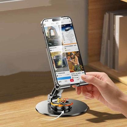 Folding Adjustable Rotating Universal Aluminum Phone Stand Grey