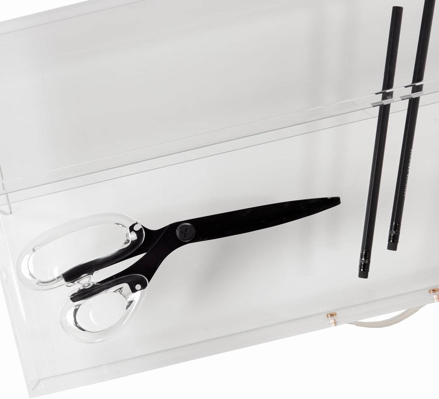 russell+hazel Acrylic Compartment Bloc, 12” x 4” x 1.5," 3 Moveable Dividers, 1 Count, 98141