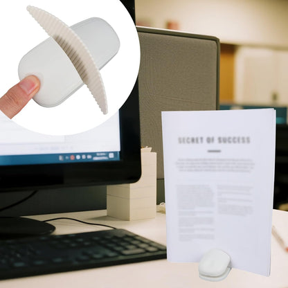 Document Holder for Typing, White Plastic Paper Desk Stand with Fixed Plate Portable Easy to Use Copies Stand for A4 Paper Documents Office Desktop Typing Reading