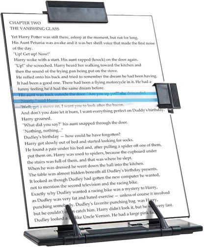 Resulzon Paper Stand Document Holder with 7 Adjustable Positions, Paper Holder Stand for Desk When Typing for Reading A4 Letter, Books, Receipts, Sheet Music, Textbooks