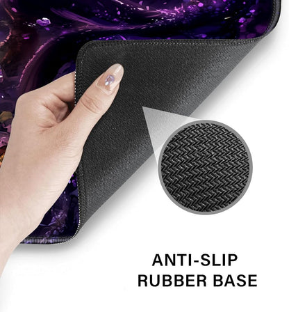 Desk Pad and Keyboard Wrist Rest, Large Mouse Pad + Keyboard Pad+Mouse Wrist Support, Non-Slip Desk Mat Protector for Office, Home 31.5×11.8 Inches Anime Dragon