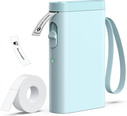 P21 Label Maker Machine with Tape, Bluetooth Label Printer Thermal Mini Label Makers with Built-in Cutter and Multiple Templates, Portable Printers for School, Office, Home Use (Green)