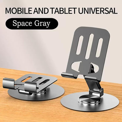 Cell Phone Stand for Desk - [360° Rotation] Sturdy Adjustable Desktop Phone Holder, Foldable Mobile Stand, Office Desk Accessories Gifts for All Phone Stands