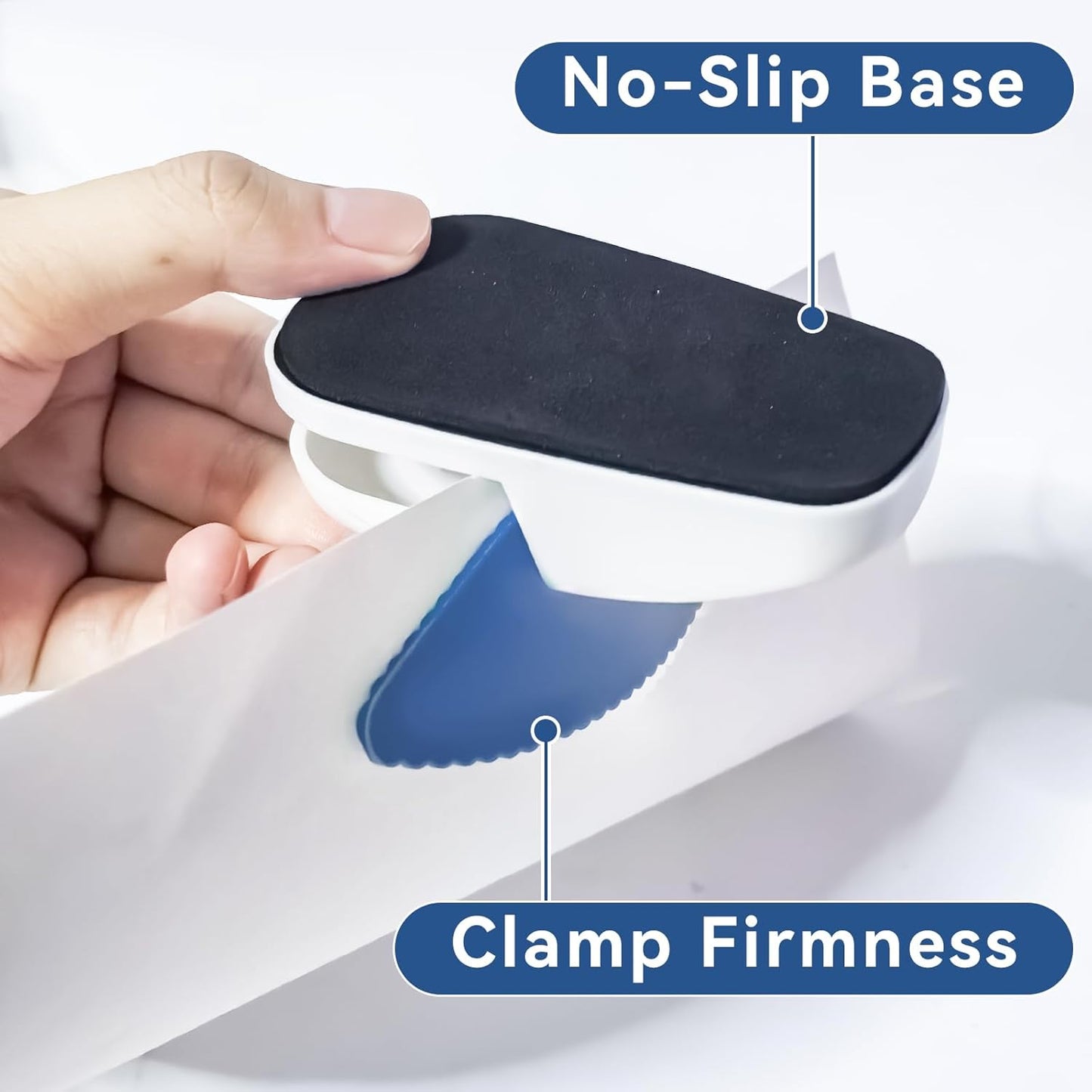 Paper Holder Stand for Desk, Paper Stand for Desk When Typing, Document Holder, Portable Copies Desktop Clamp for A4 Documents Office Typing Reading -Blue
