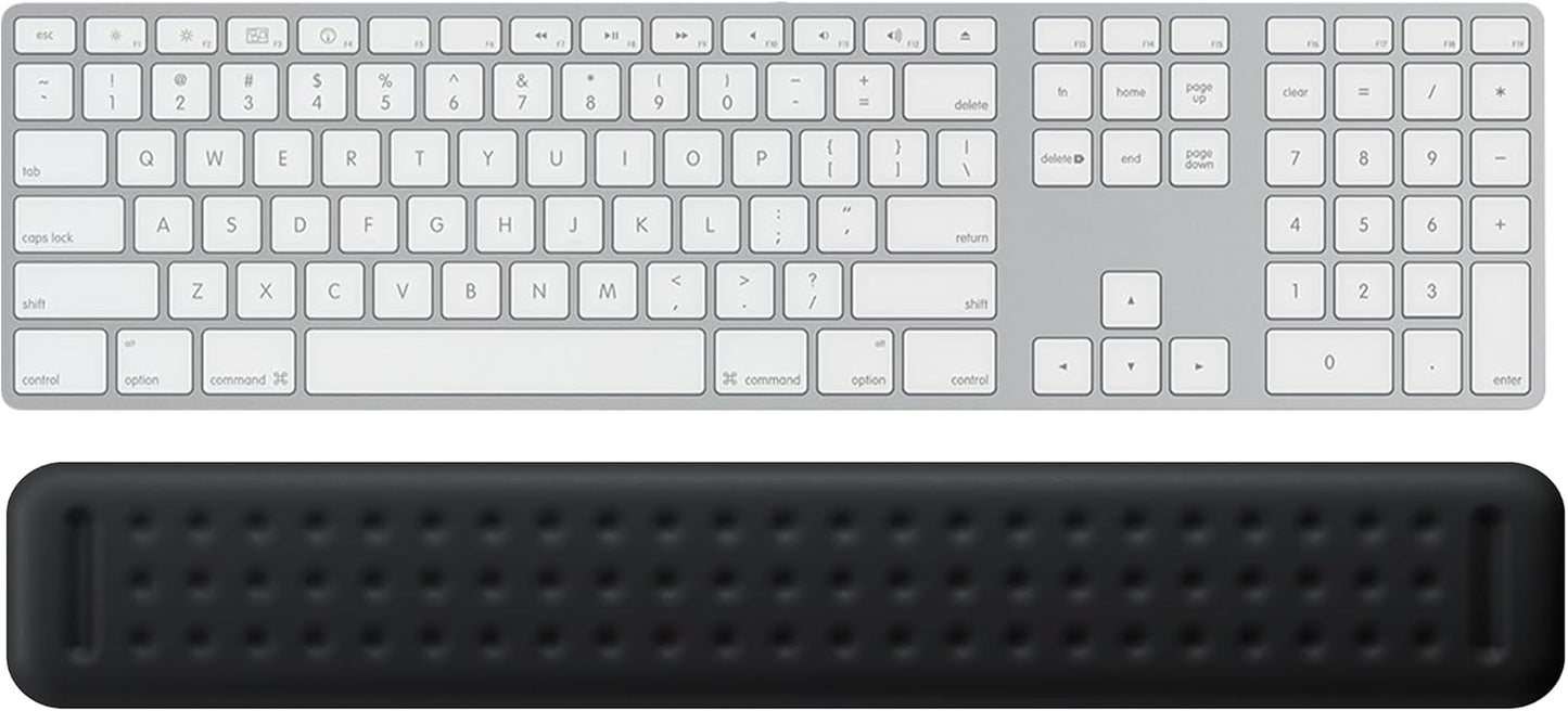 Keyboard Wrist Rest - 17 3/8 in Wrist Rest for Computer and Laptop with Massage Dots, Memory Foam Wrist Pad for Keyboard with Non-Slip PU Base for Ergonomic Wrist Support.