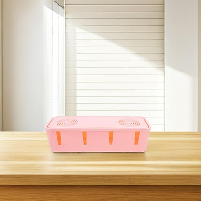 Plug Socket Safety Box Cable Organizer for Power Strip Wire Management 10.43X3.74X2.75 Inch Cord Storage Case for Home and Office Use