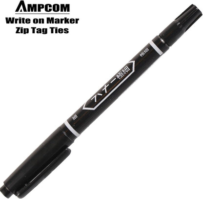 AMPCOM Nylon Cable Zip Ties with Marker, Self-Locking Written-on Cable Mark Ties 4.72 in - 5 Colors/ 100PCS