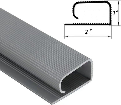 Under Desk Cable Management Kit, Self-Adhesive Cord Organizer, Cable Hider Tray,95" Total Length (6 Packs X15.75 Each),Grey