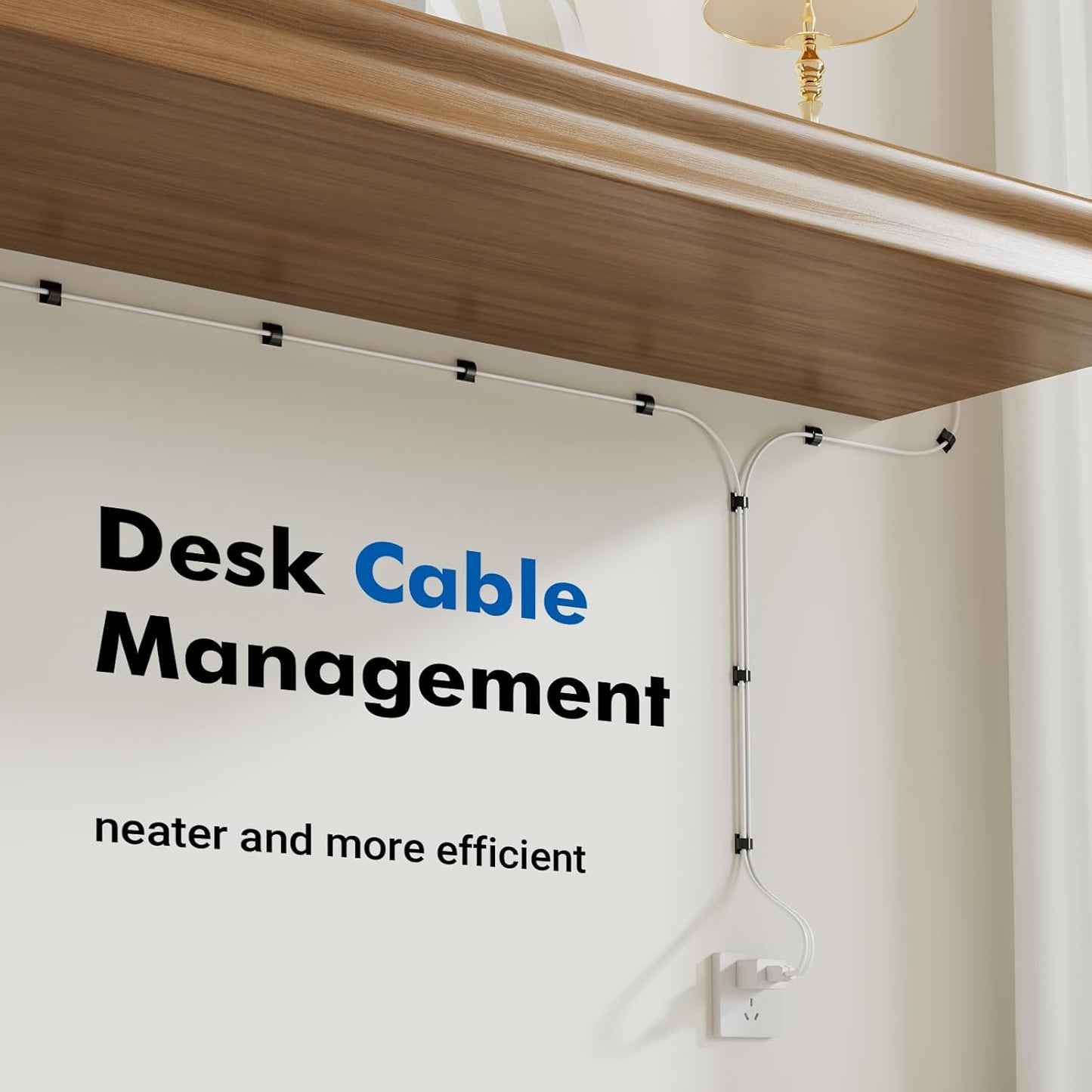 120Pcs Adhesive Cable Clips, Black Small, Cord Holder, Cord Clips for Dash cam, Ethernet Cable, Christmas Lights, USB, Phone Chargers, The Wall, Desk, nightstand, Car