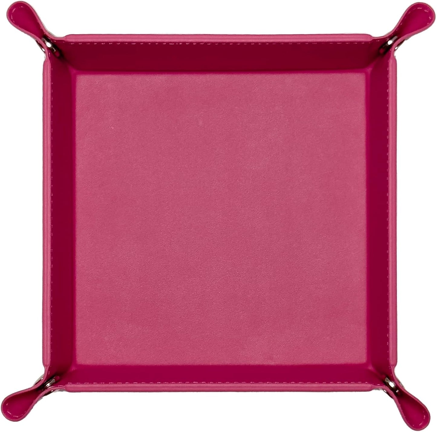 UnionBasic Medium Valet Tray, Jewelry Tray for Rings Watches Earrings, Entryway Catchall Caddy for Coins Keys Change, Nightstand Bedside Valet Holder, Trays for Electronic Gadgets, Candy Pink Plus - Colors B