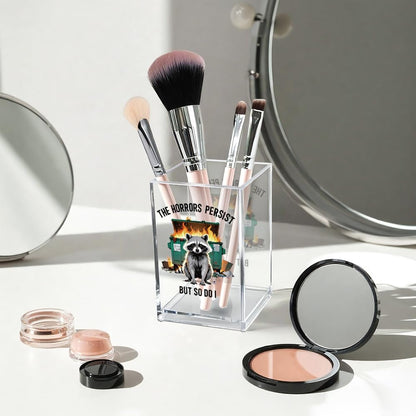 Everything is Figureoutable Acrylic Cosmetic Pencil Pen Holder Cup, Emotional Dumpster Fire Pencil Pen Holder Cup, Therapy Gifts, Mental Health Gifts for Women Colleague Boss Teacher