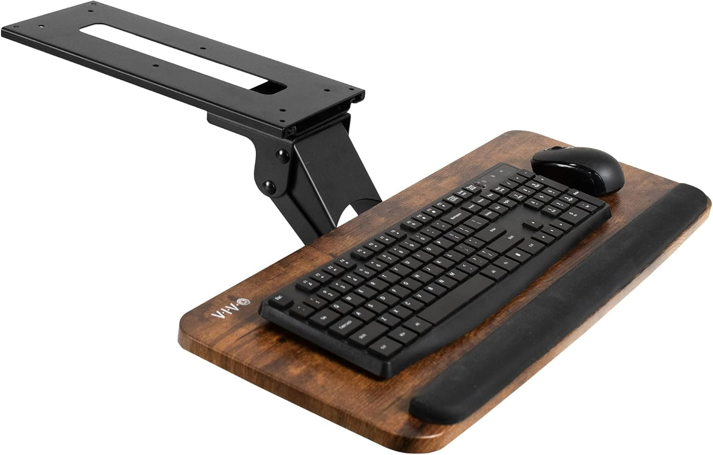 VIVO Adjustable Computer Keyboard & Mouse Platform Tray Ergonomic Under Table Desk Mount Drawer Underdesk Shelf (MOUNT-KB03B)