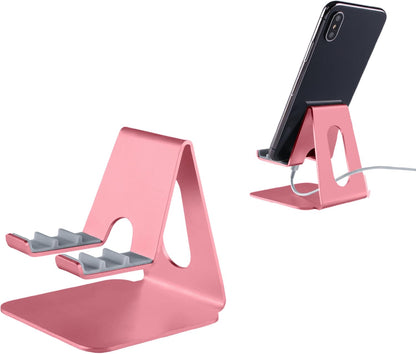 Foldable Phone Stand for Desk | Six Position Adjustable Folding Bracket for Cell Phone | Black Cellphone Holder for Desk & Smartphone Stand | Cellphone & Accessories for Men & Women