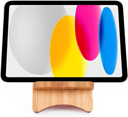 Solid Wood Phone Stand, Desktop Wooden Phone Stand, Simple Phone Holder, Compatible with All Phones (Walnut Wood)