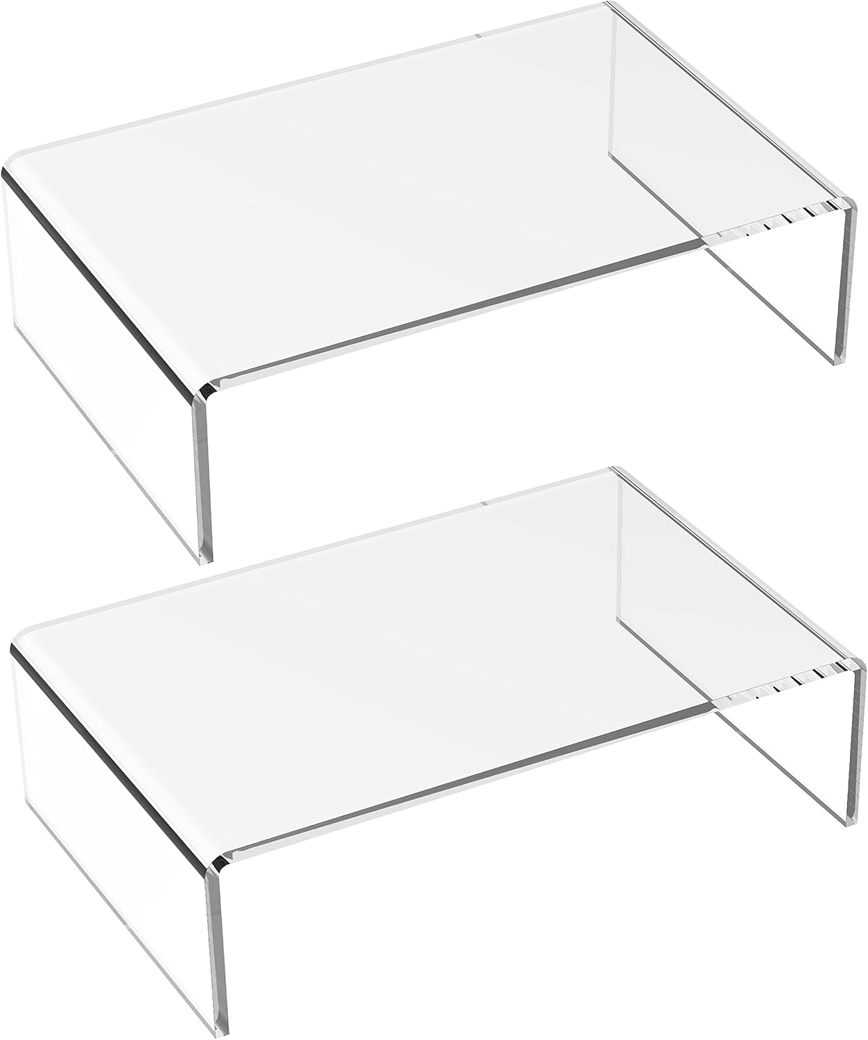 Acrylic Monitor Stand Riser Clear Computer Monitor Stand for Laptop PC Printer Computer Riser Acrylic Tray