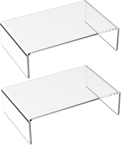 Acrylic Monitor Stand Riser Clear Computer Monitor Stand for Laptop PC Printer Computer Riser Acrylic Tray