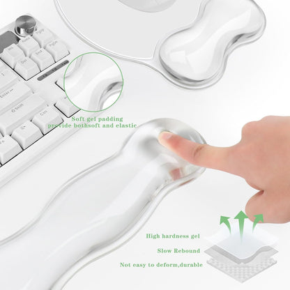 Wrist Rest for Keyboard- Ergonomic Gel Keyboard Wrist Rest and Mouse Pad Set, Non-Slip PU Base for Office, Laptop & Gaming - Green