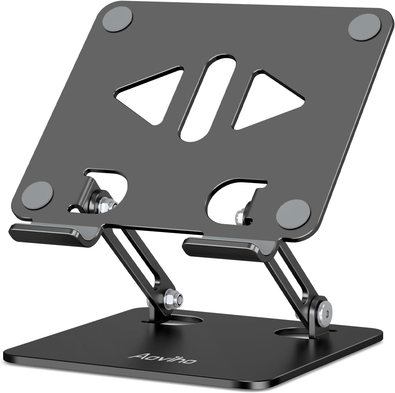 Aoviho Tablet Stand Holder for Desk, Adjustable Desktop Tablet Holder, Foldable Aluminum Tablet Mount for iPad pro 12.9, iPad Air Mini, Samsung Galaxy Tabs Z Fold Kindle Fire 4-12 inch Purple