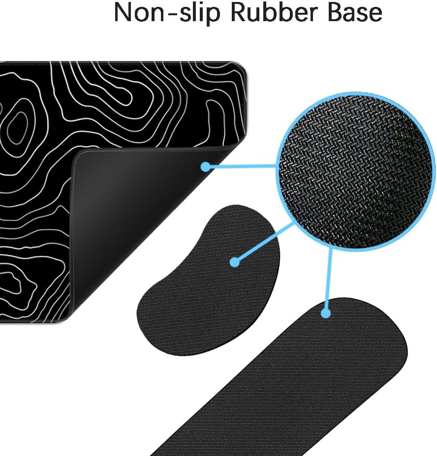 MIBITRI Keyboard Mouse Pad Set, Extended Gaming Mouse Pad+Ergonomics Keyboard Wrist Rest Support, Memory Foam, Easy Typing Pain Relief, 4Pcs XXL Ultra Thick Desk Mat, Enchanted Bookshelf