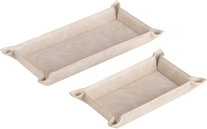 Navaris 2 x Empty Tray for Keys, Coins, Mobile Phones, Jewellery – Entrance Table for Office Bedside Tables