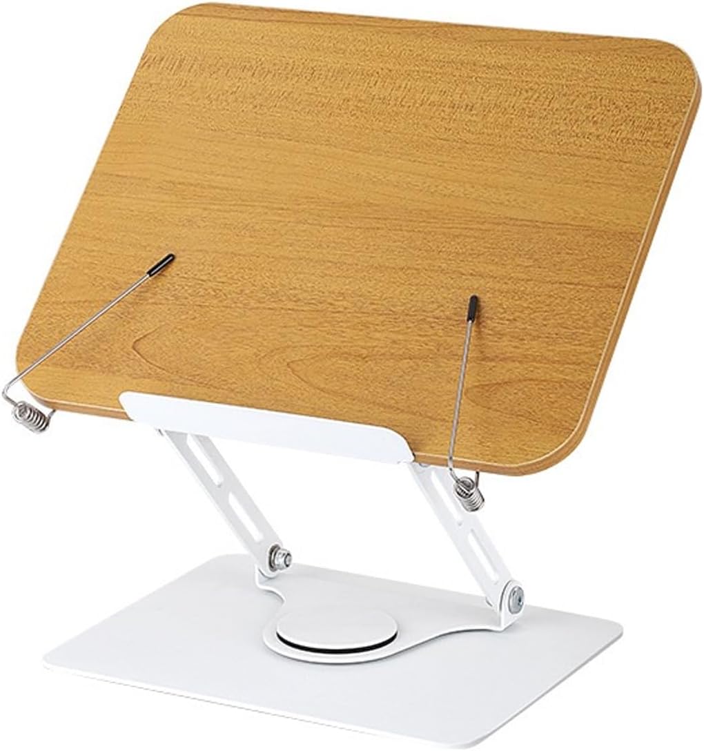 Book Stand for Reading Hands Free,Desk Book Stand Reading Rest Book Holder Adjustable Cookbook Documents Holder Textbooks Music Books，Wood