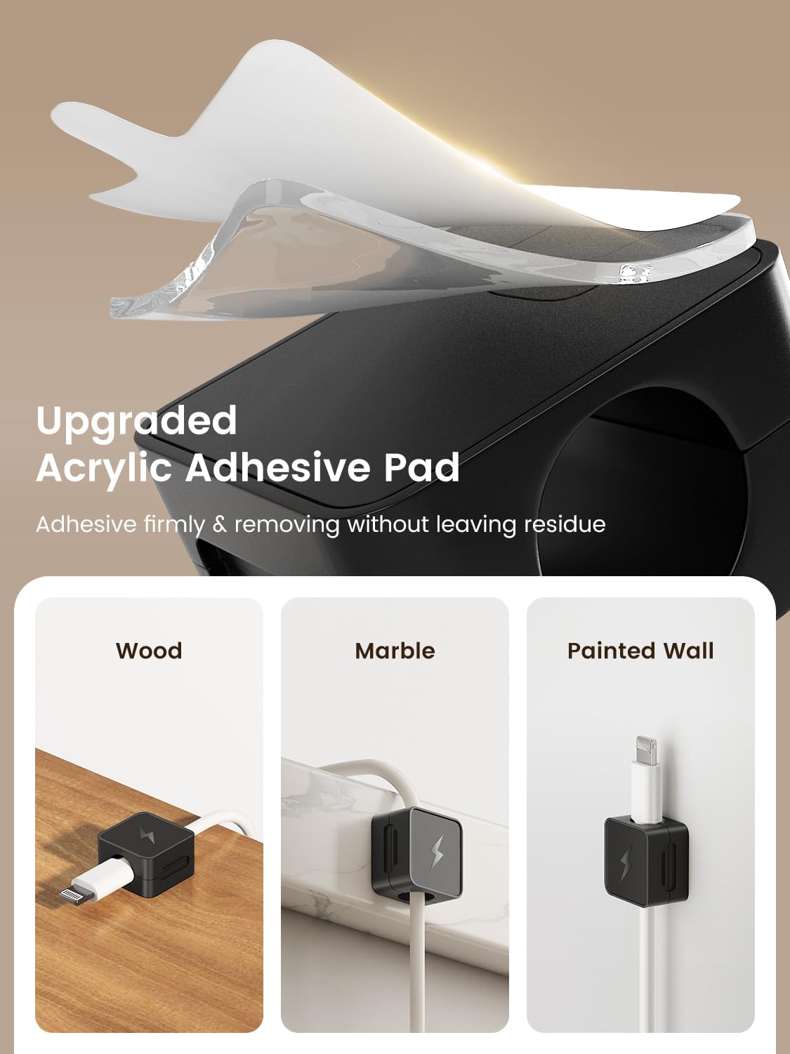 8 Pack Magnetic Cable Clips, Phone Cord Holder for Nightstand, Under Desk Cable Management, Canisflax Adhesive Wire Charging Cord Organizer Keepers Holder for Home Office Car Wall Desktop