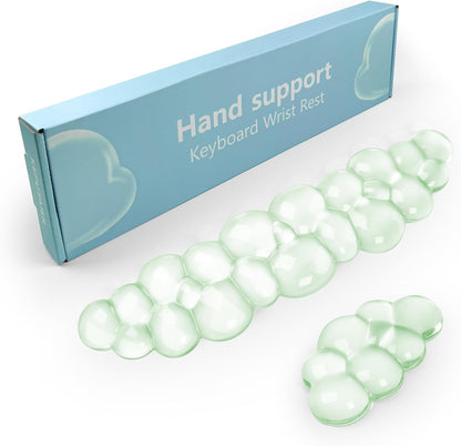 Gel Cloud Keyboard and Mouse Wrist Rest, Cute Wrist Support and Arm Support Keyboard Rest for Keyboard and Mouse Typing Pain Relief，Suitable for Office/Computer/Laptop/Gaming (Pink)