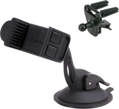 Scosche SUFMPS-SP Universal Cell Phone Stand and Holder with Non-Slip Cradle, Foldable, Adjustable Non-Magnetic Mount for Home Office Desk or Travel Compatible with iPhone, Tablet and All Devices