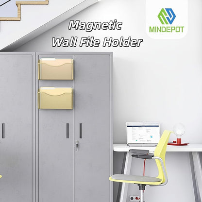 MINDEPOT Wall File Organizer,Hanging Wall Mounted File Folder Binder Holder Mail Organizer for Office,Home and School Supplies