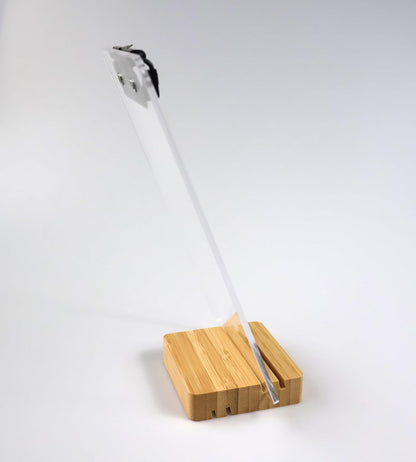A5 Half Letter Clipboard with Stand,Clear Acrylic Freestanding Memo Size Clipboards,Document Typing Paper Stand,Menu Display Board,Receipt Holder (6"×9")