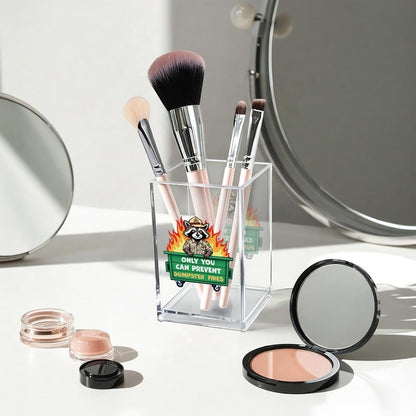 Everything is Figureoutable Acrylic Cosmetic Pencil Pen Holder Cup, Emotional Dumpster Fire Pencil Pen Holder Cup, Therapy Gifts, Mental Health Gifts for Women Colleague Boss Teacher