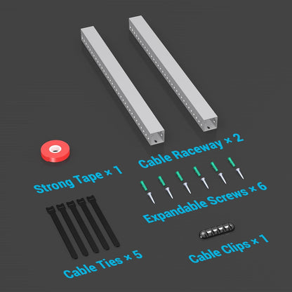 Open Slot Wire Duct Kit, 62.8"(4 x 15.7) Server Rack Cable Management, Cable Management Raceway for Hide Network HDMI VGA Cable, Wiring Raceway Cable Duct, Desk Wire Channel, 4 Pack, Grey