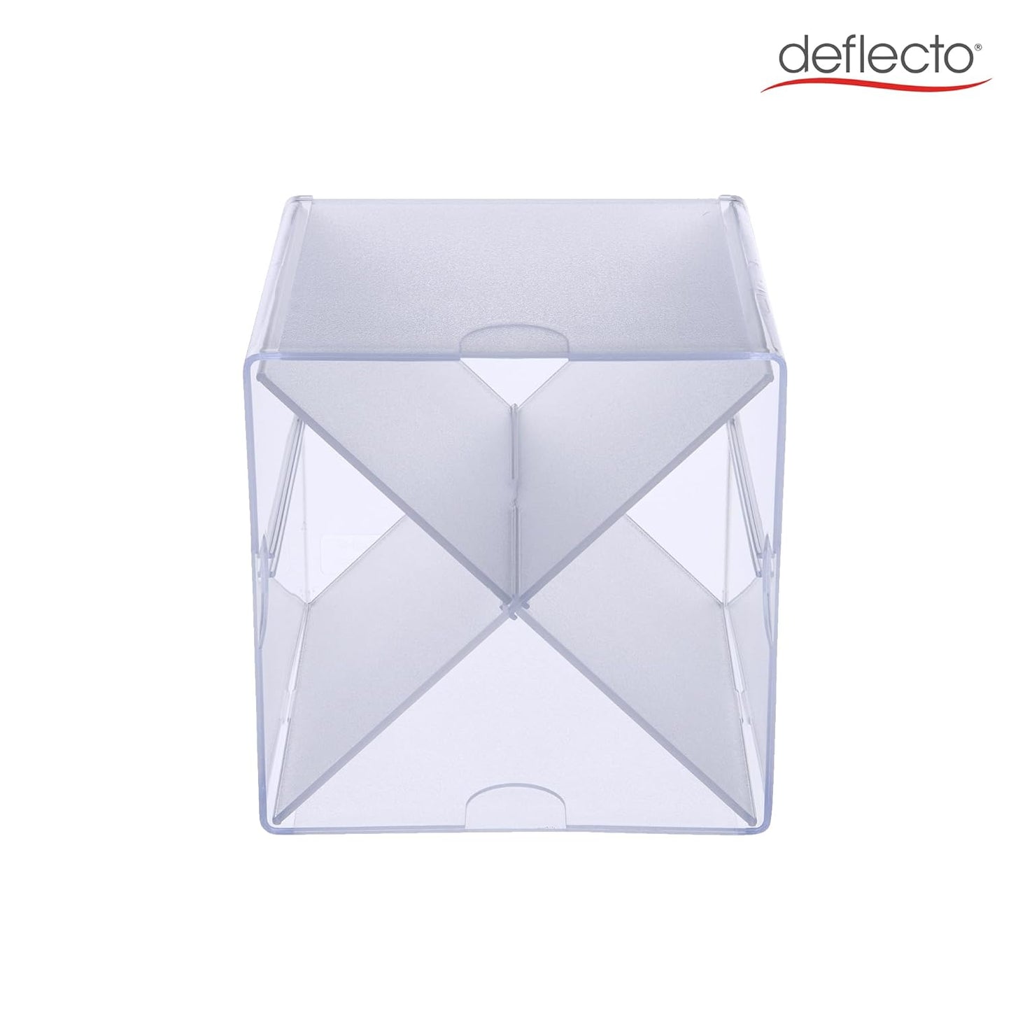 Deflecto Stackable Cube Organizer - X Divider, Clear (350201-AMZ)
