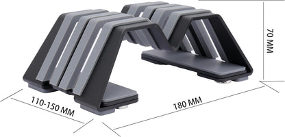 Adjustable Vertical Laptop Stand - Aluminum, Universal Fit for All Laptops (10-30mm Thickness) - Fashion Design, Adjustable Width, Anti-Slip & Scratch-Resistant, Patented Design