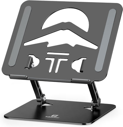 Laptop Stand, Ergonomic Adjustable Computer Stand for Collaborative Work, Foldable and Portable Heat Sink Computer Stands, Fits up to 15.6-inch Laptops (Orange)