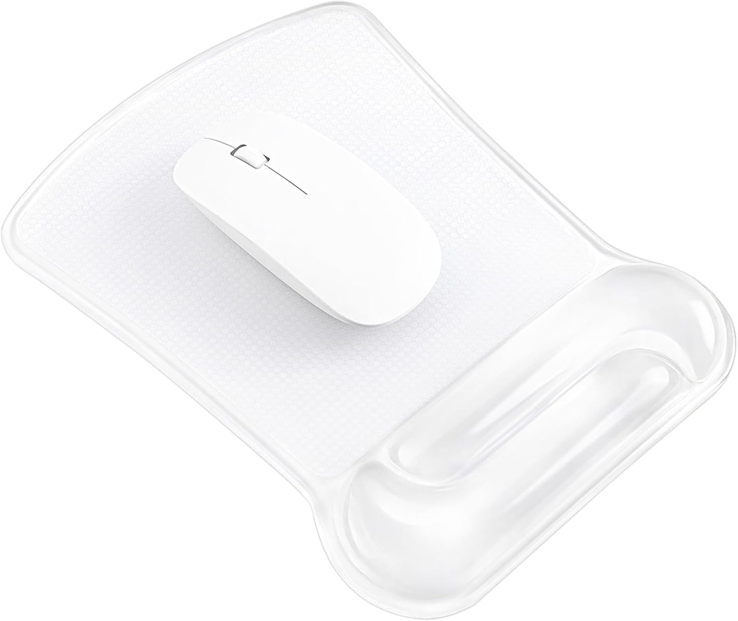 Ospelelf Mouse Pad with Wrist Rest and Ergonomic Gel Keyboard Hand Wrist, Support for Typing Gaming, Relieve Wrist Pain, Cool & Easy to Clean, for Office, Programmer, Home Computer Use, Pink