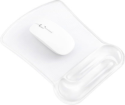 Ospelelf Mouse Pad with Wrist Rest and Ergonomic Gel Keyboard Hand Wrist, Support for Typing Gaming, Relieve Wrist Pain, Cool & Easy to Clean, for Office, Programmer, Home Computer Use, Pink