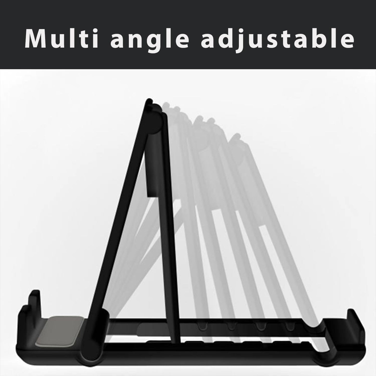DRM 2 Pack Phone Stand Holder for Desk Portable Cell Phone Holder Multi-Angle Adjustable Compatible with iPhone, Huawei Galaxy Phones Tablet with 4-7.9 inch Display