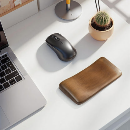 Walnut Wooden Wrist Rest for Mechanical Keyboard, Ergonomic Design for Wrist Pain Relief, Smooth No Odor and Easy to Clean, Support Wrist to Coding Typing and Playing (for 104 Key)