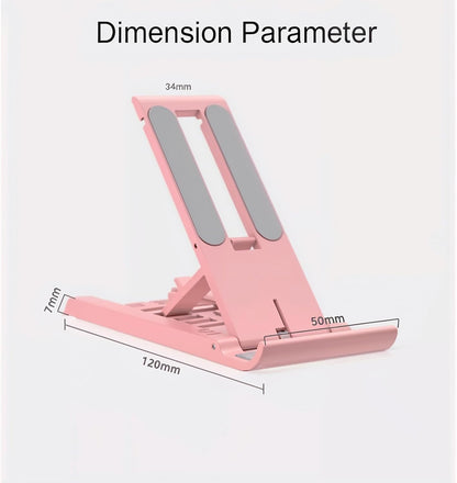 Foldable Phone Stand for Desk | Six Position Adjustable Folding Bracket for Cell Phone | Black Cellphone Holder for Desk & Smartphone Stand | Cellphone & Accessories for Men & Women