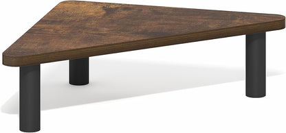 Furinno Turn-N-Tube Corner Monitor Riser Stand with Stainless Steel Tubes, Americano