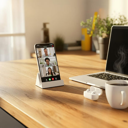 Concrete phone stand, desktop phone stand, multifunctional stand, compatible with iPhone 16/15/14/13/12 smartphones (Ink wash)