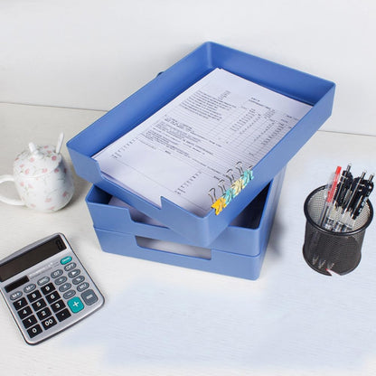 Letter-Size Tray, Desk Drawer Organizer, A4 Plastic Paper Tray, Plastic Paper Holder File Organizer for Office, School, Home Storage (Off-White)